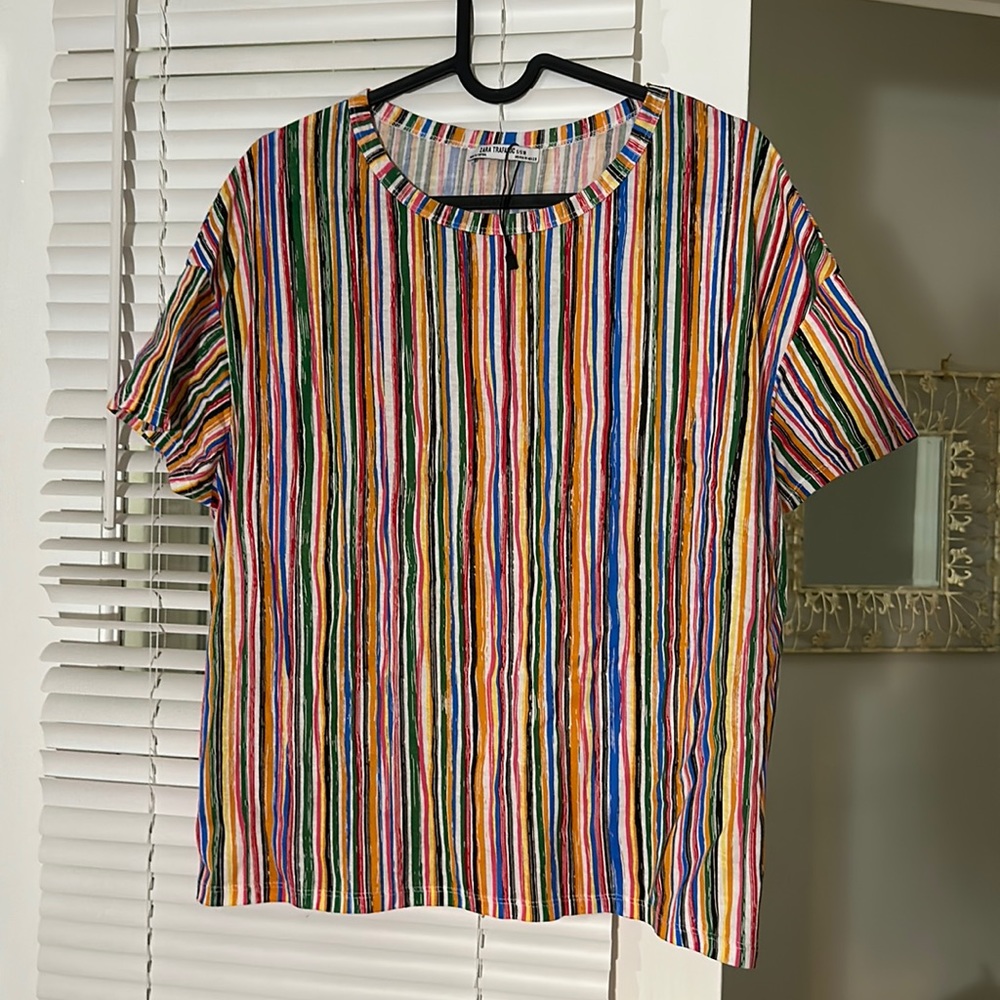 Zara Trafaluc striped tee brand new w/ tags, sz medium